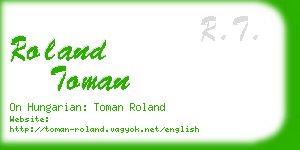 roland toman business card